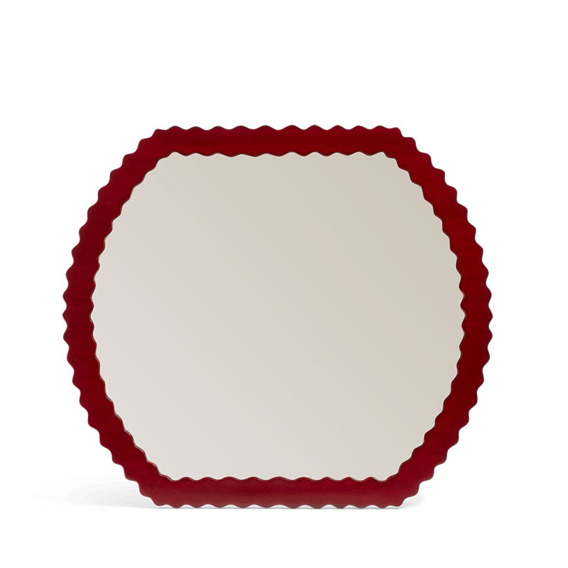 Talasa Mirrror, H90cm x W80cm x D9cm, Chinese Red-2