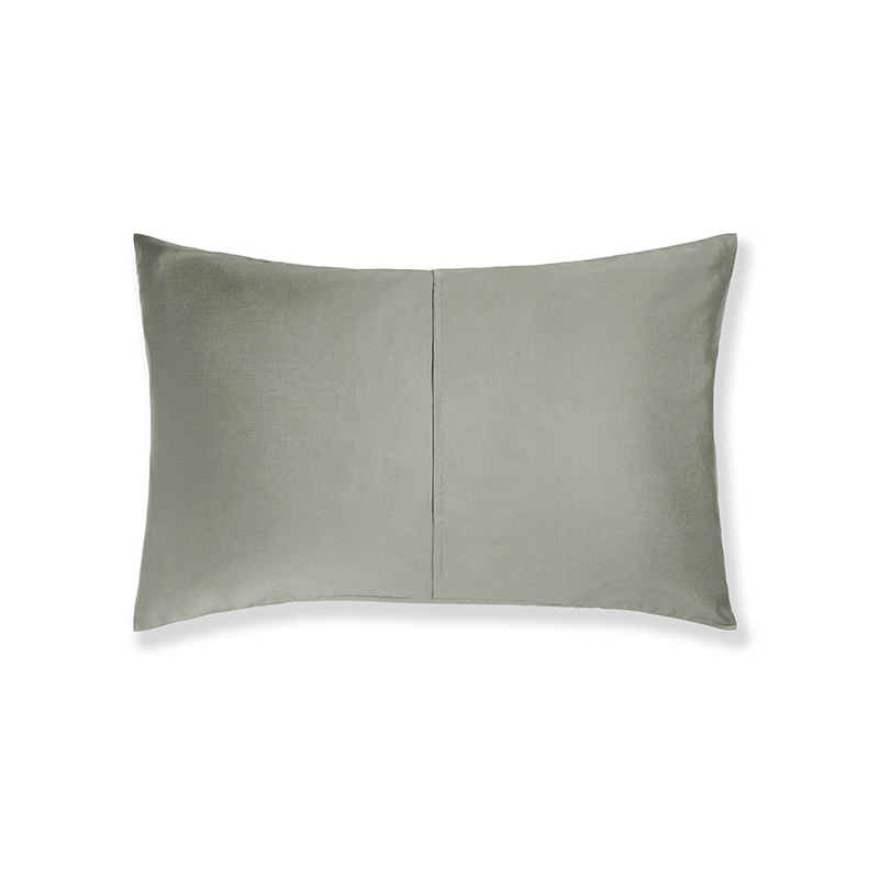 Luxe Cotton Pair of Standard Pillowcases, Moss-3