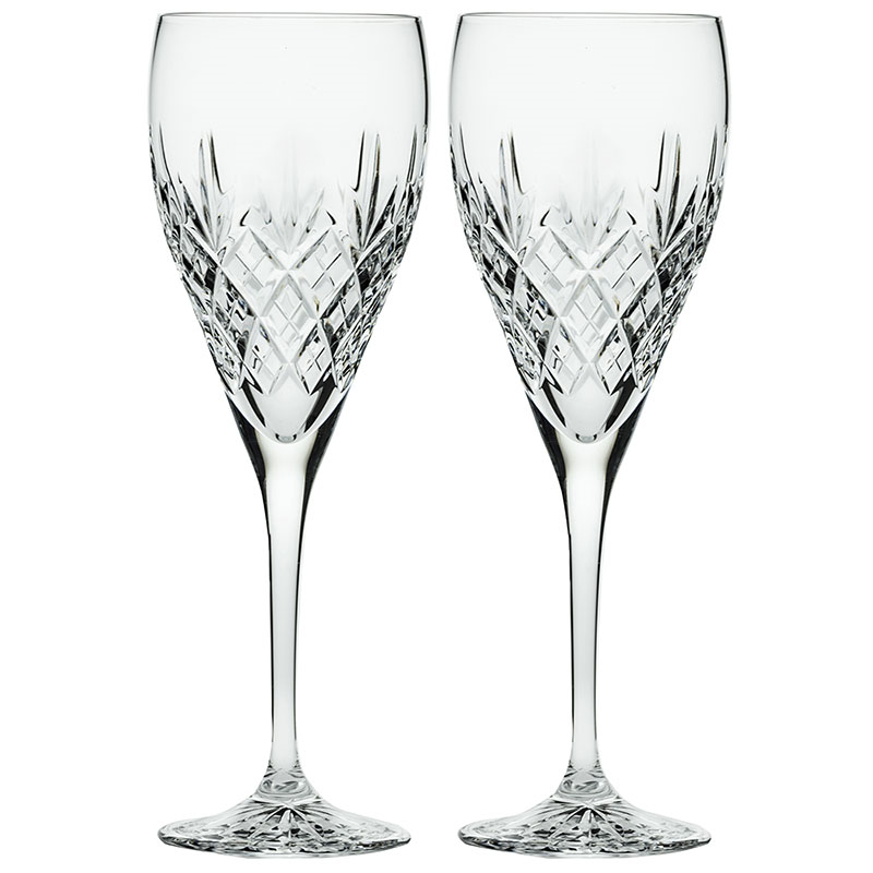 Edinburgh Set of 2 Wine Glasses, 320ml, Clear-2