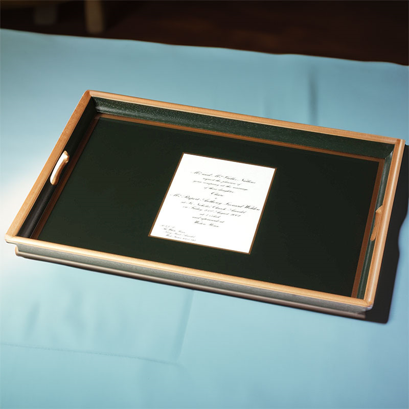 Personalised Invitation Tray Voucher, 54 x 39cm, Green-0