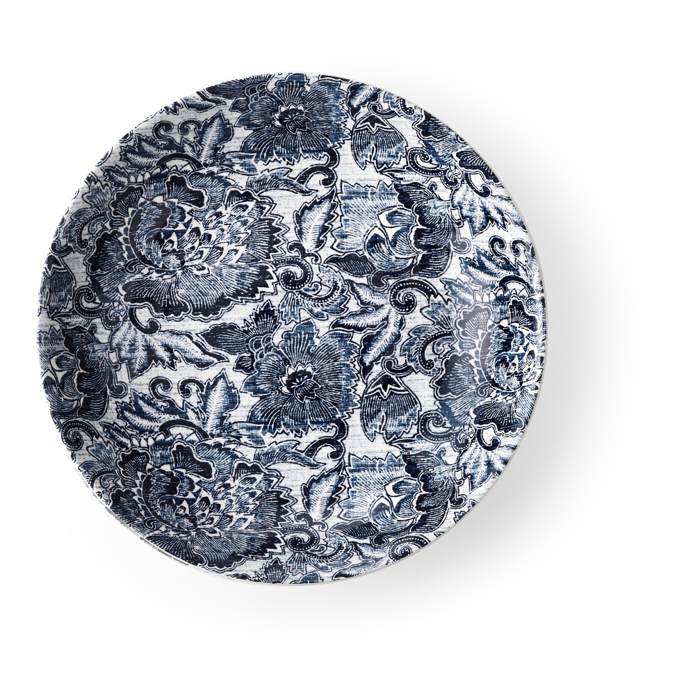 Burleigh - Faded Peony Pasta bowl, 23 x 4cm, Indigo-1