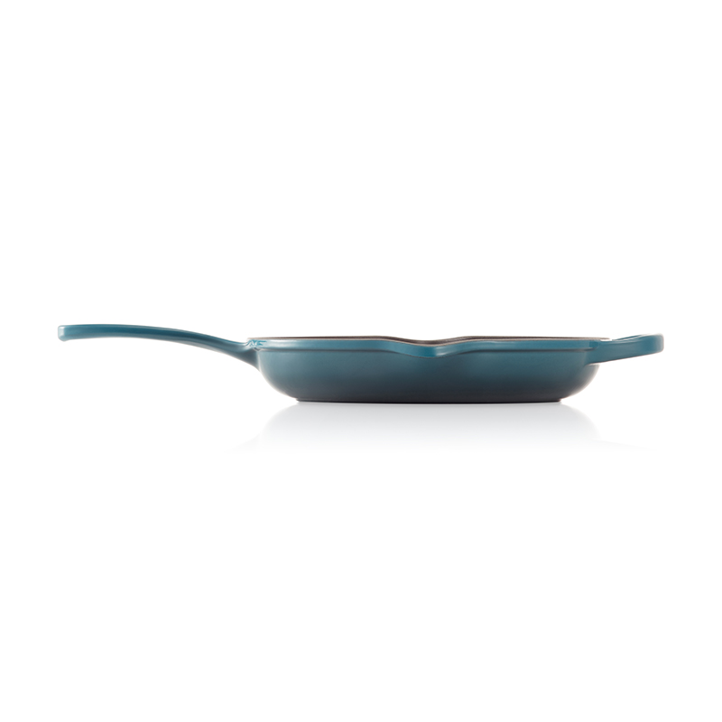 Le Creuset Signature Cast Iron 23cm Frying Pan Deep Teal-2