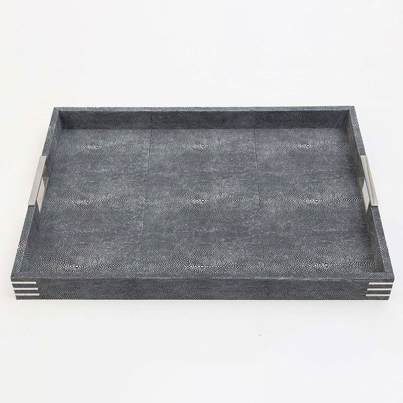 Chandler Rectangular Drinks Tray, 54 x 40 cm, Charcoal Grey-2