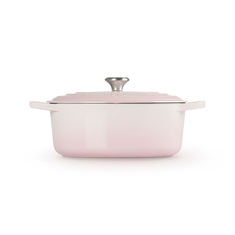 Signature Cast Iron Oval Casserole, 29cm, Shell Pink-4