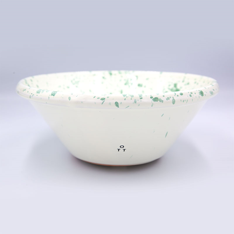 Splatter Salad Bowl, D24cm, Pistachio-0