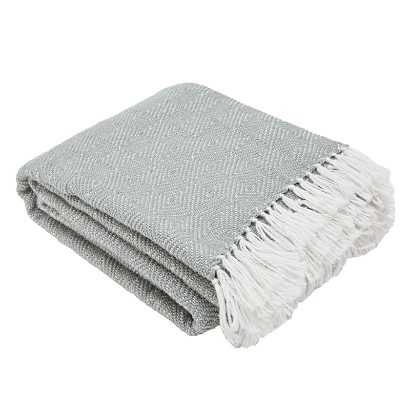 Diamond Blanket, 250cm x 130cm, Dove Grey-1