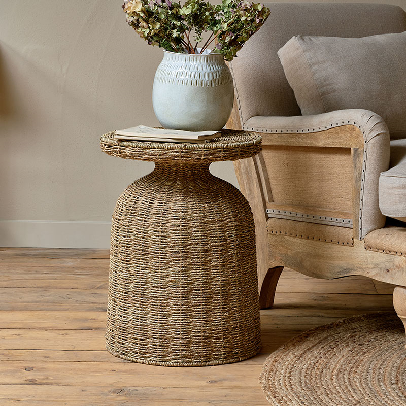 Nish Side Table, Rattan-2