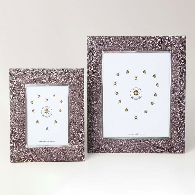 Bella Photo  Frame, 7 x 5", Mulberry Shagreen-1