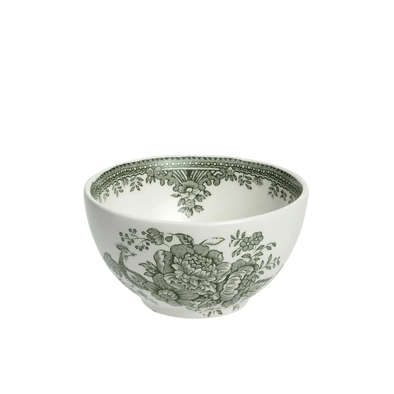 Asiatic Pheasants Sugar Bowl, D9.5cm, Green-0