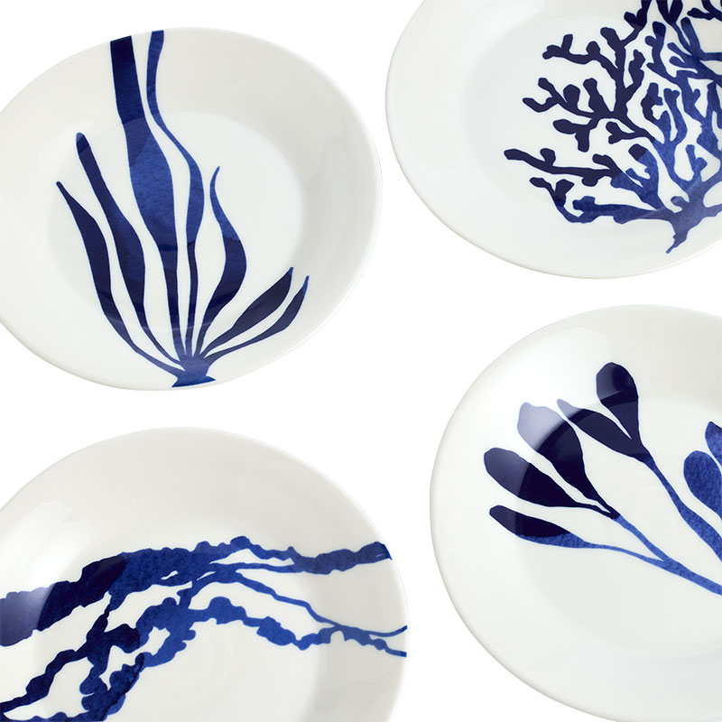 Pacific Set of 4 Tapas Plate, D16cm, Blue-3