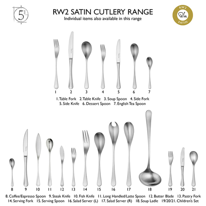 RW2 Satin 3 piece serving set, stainless steel-3