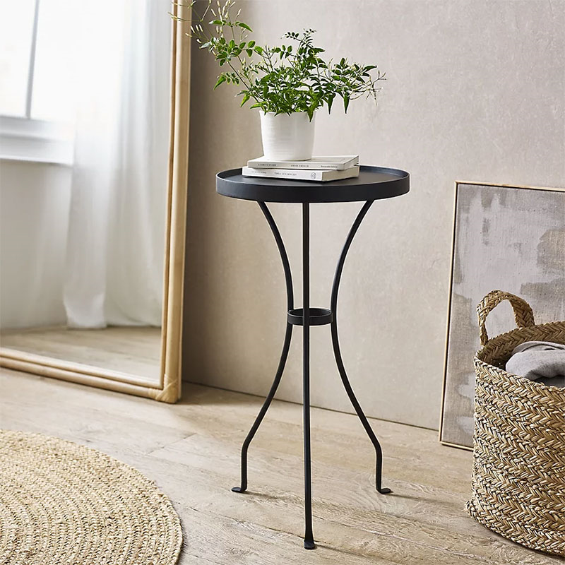 Bexley Side Table, H72cm x W40cm x L40cm, Black-0