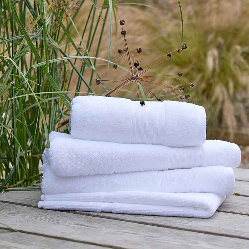 Organic Eco Twist Bath Towel, White-2