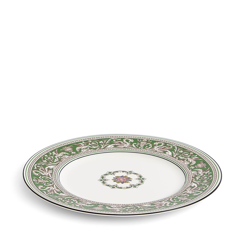 Florentine Plate, D27.3cm, Verde-0