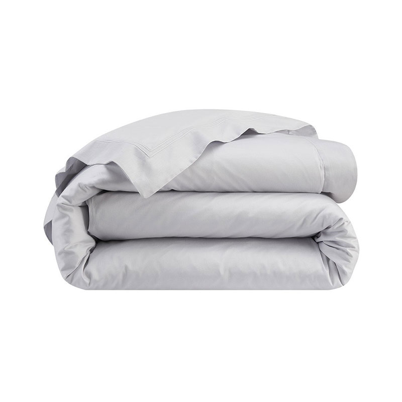 Triomphe - 300 Thread Count Cotton Sateen Super king duvet cover, 260 x 220cm, Silver-0