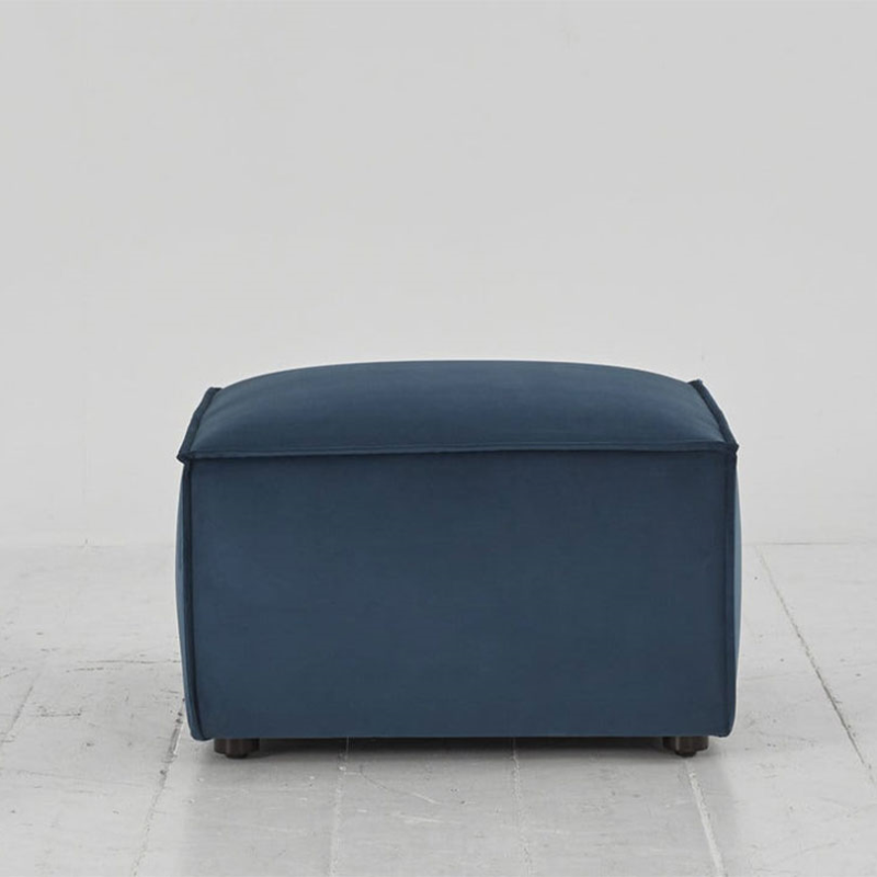 Model 03 Velvet Ottoman, Teal-1