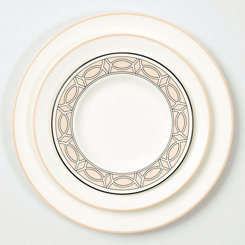 Dinner Plate, D26cm, Blush Rim-2