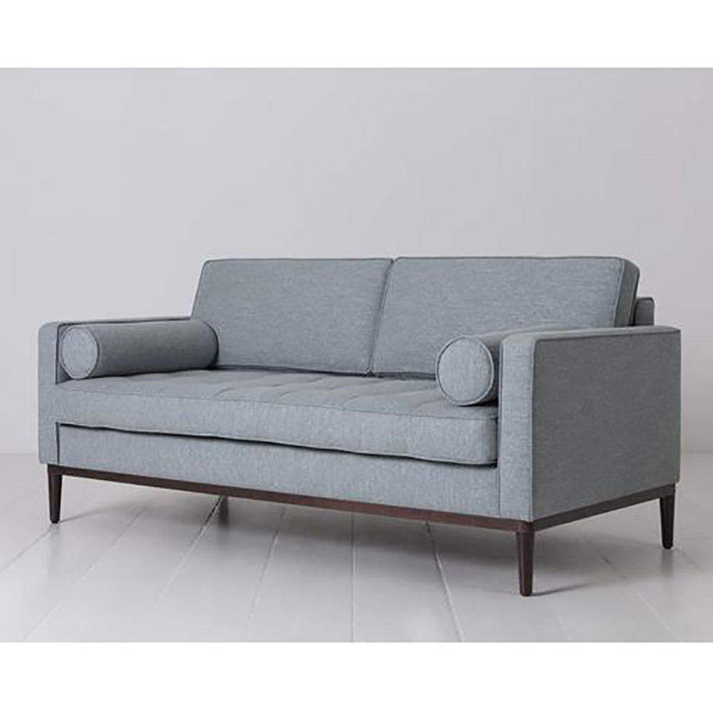 Model 02 2 Seater Linen Sofa, Seaglass-1