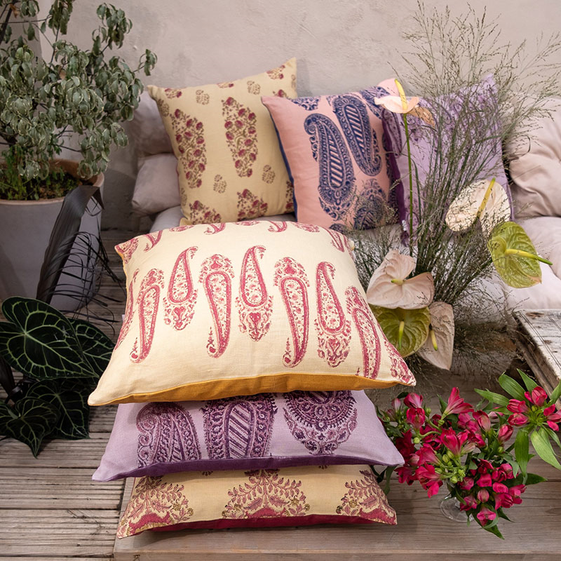 Ekani Linen Cushion, 50cm x 50cm, Mustard-0