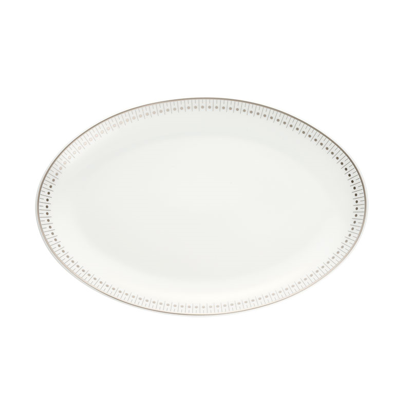 Malmaison Impériale Oval Platter, L28cm, Platinum-0