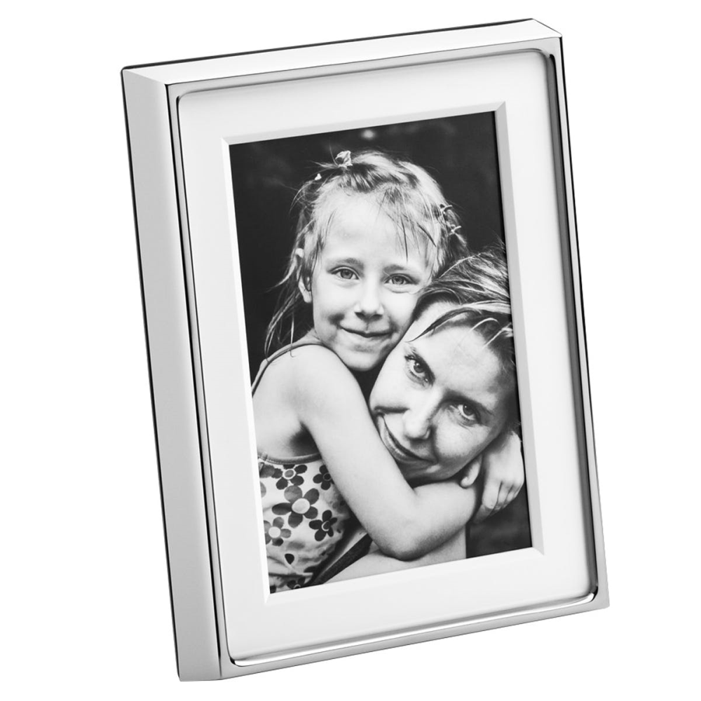 Deco Photograph frame, 7 x 5", Stainless Steel-0