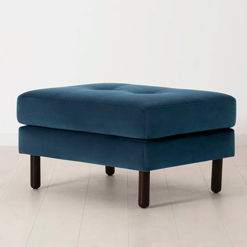 Model 04 Ottoman, Velvet Teal-1