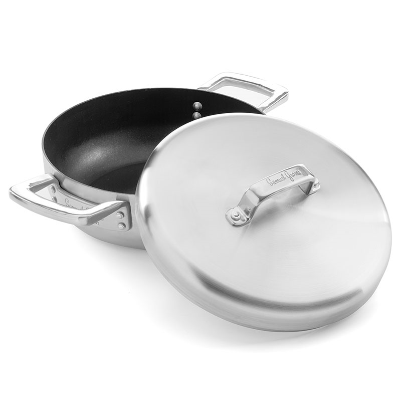 Urban Triply Chefs Pan with Dome Lid, 26cm, Stainless Steel-0