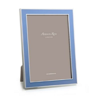 Photo Frame, Enamel & Silver, Periwinkle Blue, 6 x 4"-0