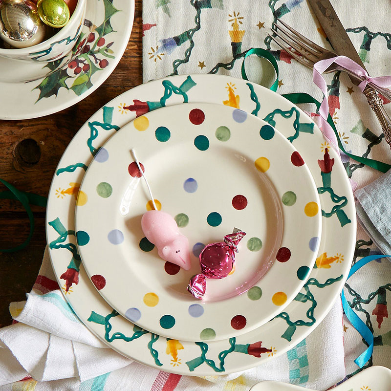 Polka Dot Plate, D22cm, Cream-3