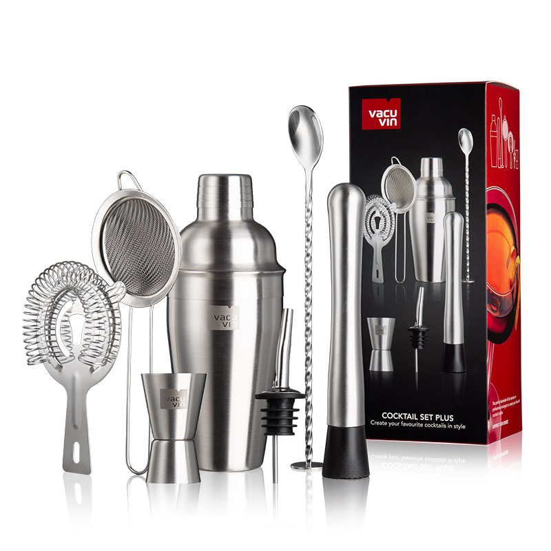 7 Piece Cocktail Set, Steel-1