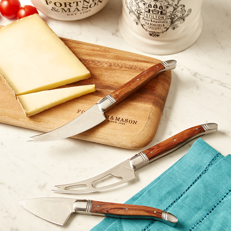 Fortnum's Cheese Knife Set, Acacia-0