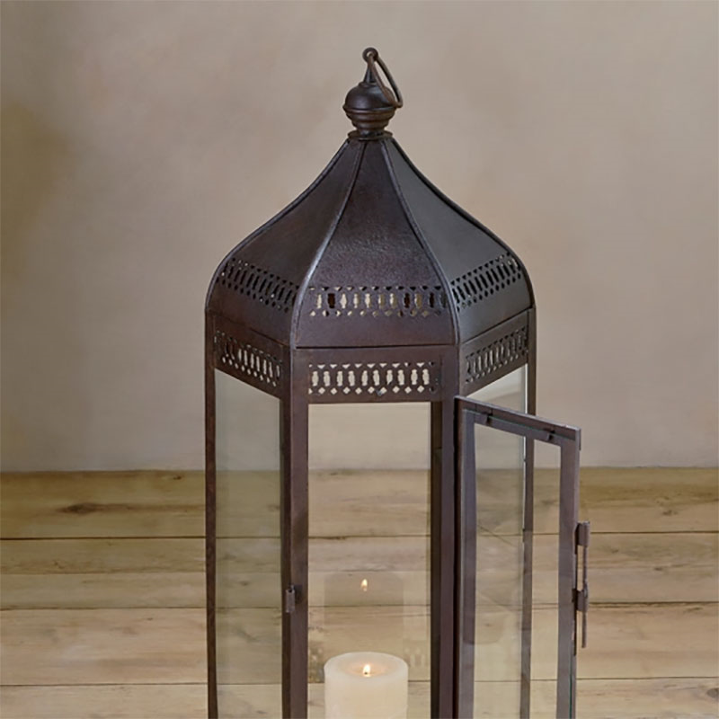 Shalena Lantern, H74cm, Rust-2