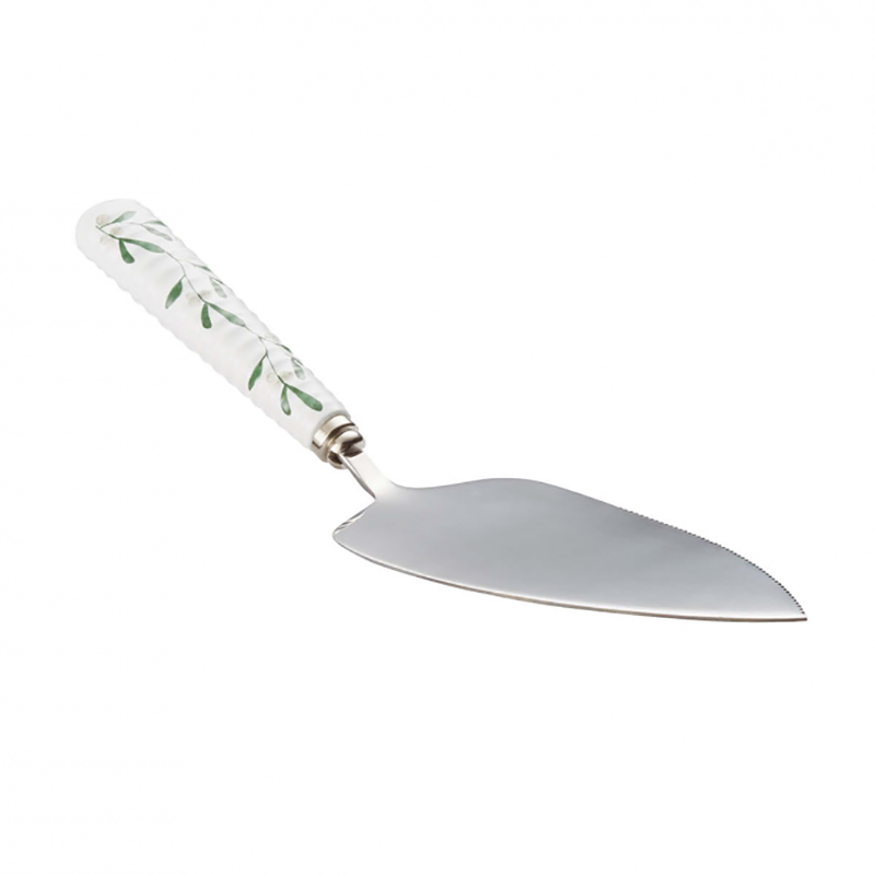 Mistletoe Cake Server, 25cm, White/Green-3