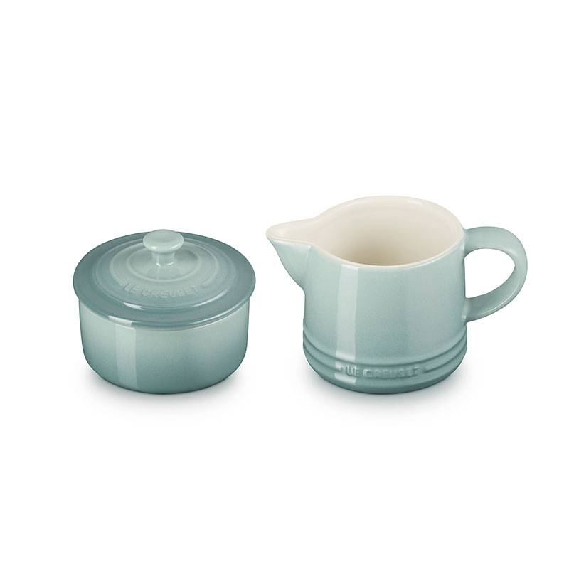 Stoneware Signature Milk and Sugar Set, Sea Salt-0