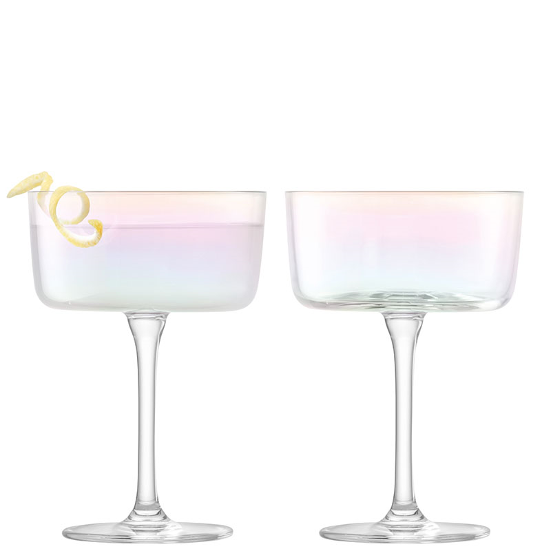 Iridescence Set of 2 Champagne/Cocktail Glasses, 230ml, Mother of Pearl-1