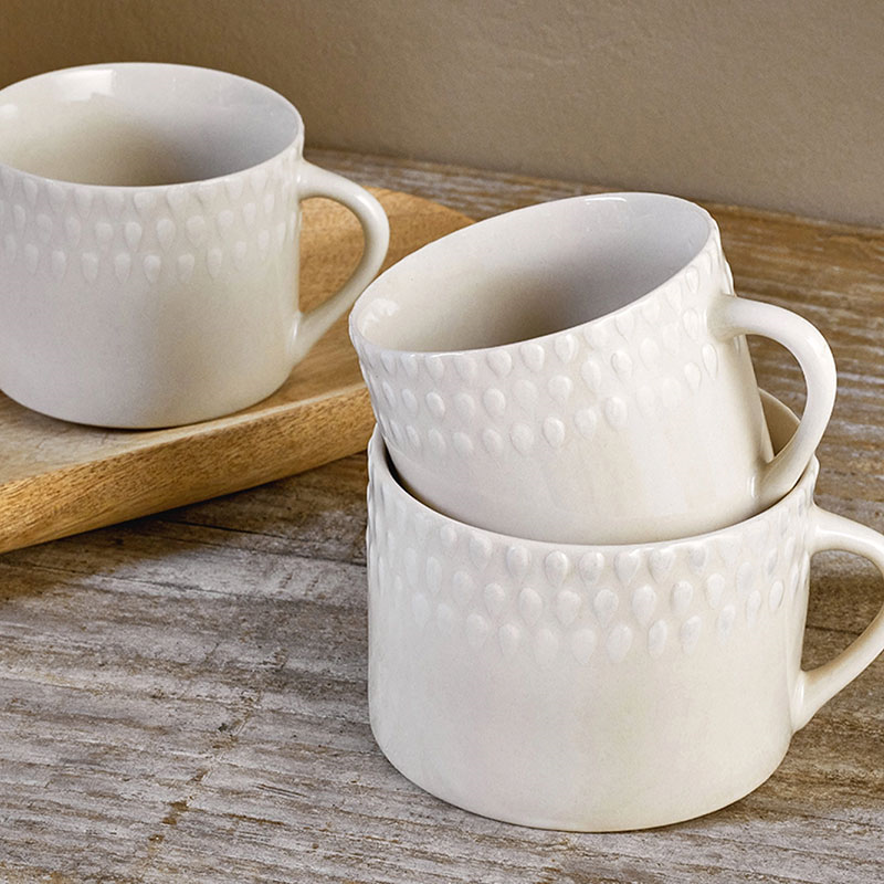 Ela Set of 2 Mugs, 370ml, Cream-2