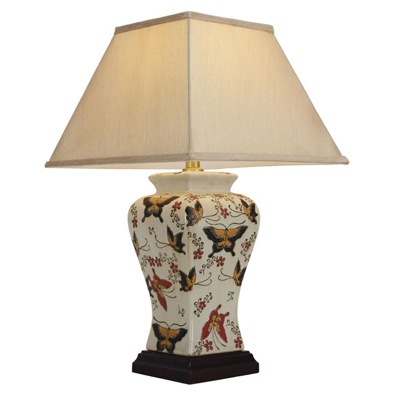 Butterfly Table Lamp, H54cm, Cream-0