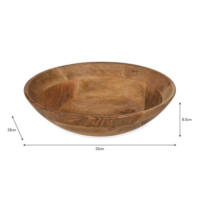 Midford Serving Bowl, D32cm, Mango Wood-2