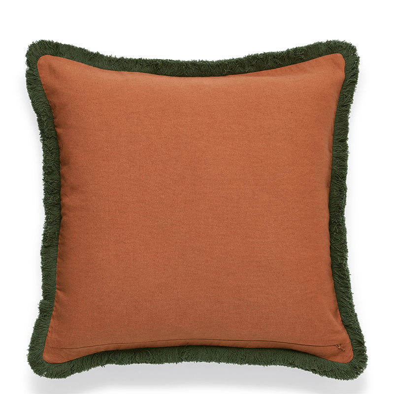 Wilde Cushion Cover, 51 x 51cm, Sage / Terrcota-2