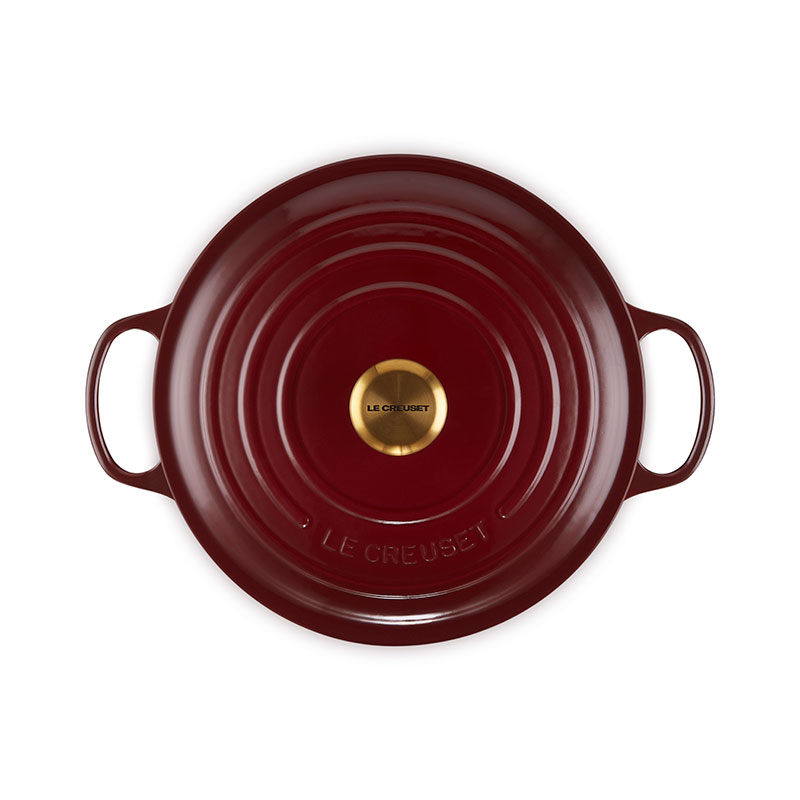 Signature Cast Iron Round Casserole, 28cm, Garnet-3