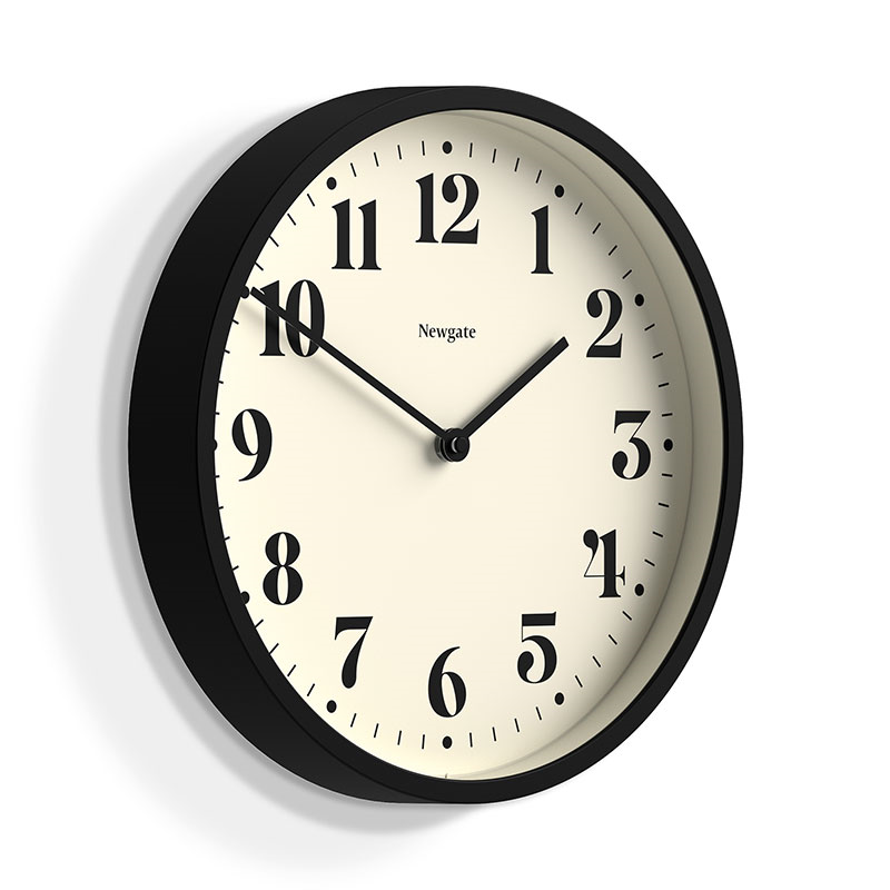 Number Four Wall Clock, D30cm, Black-2