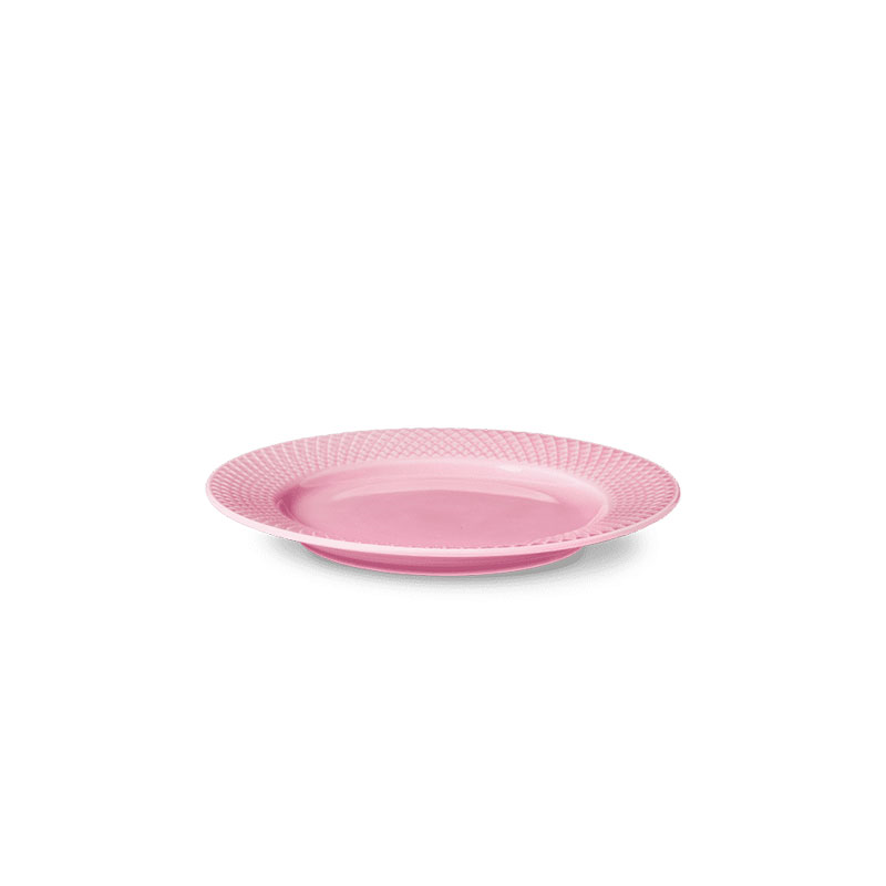 Rhombe Side Plate, D21cm, Rose-0