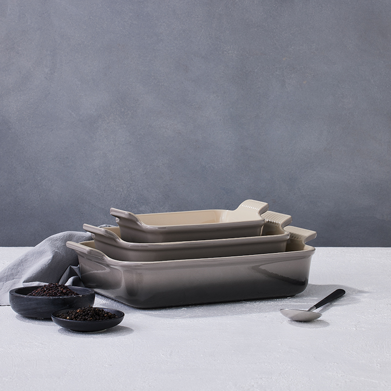 Stoneware Rectangular dish, 32 x 28cm - 3.85 litre, Flint-5