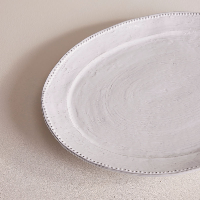 Hillcrest Oval Serving Platter D37cm, White-2