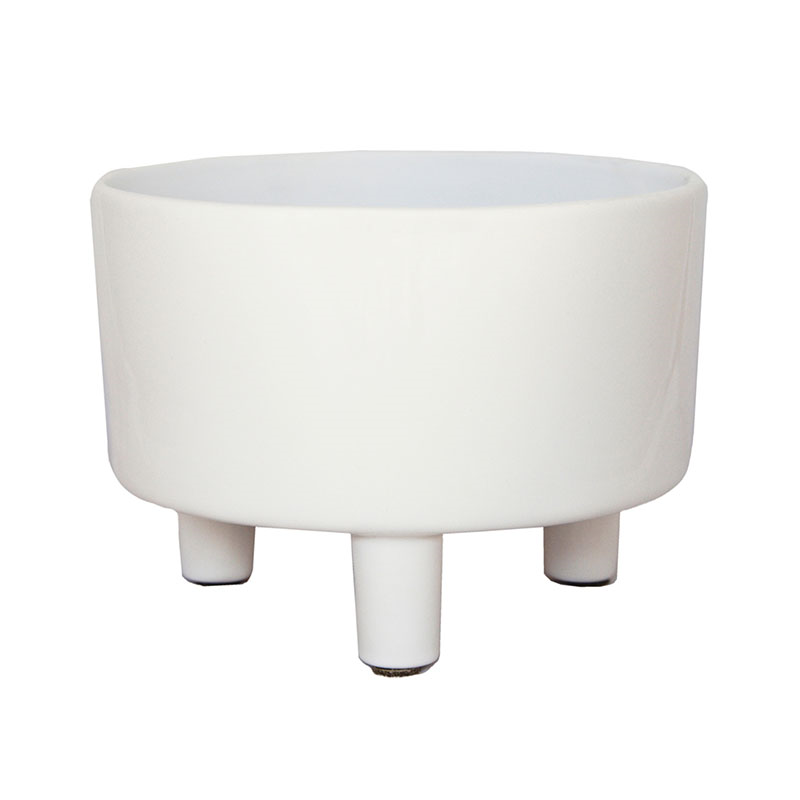 Pisa Bowl planter, H14 x W19 x D19cm, White-1