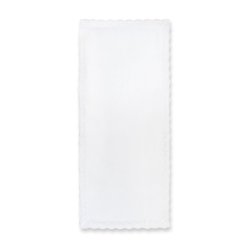 Broderie Anglaise Linen Tablecloth, 165 x 300cm, White-1