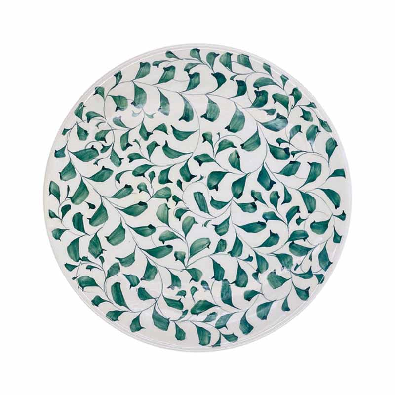 Scroll Dinner Plate, D26cm, Green-0