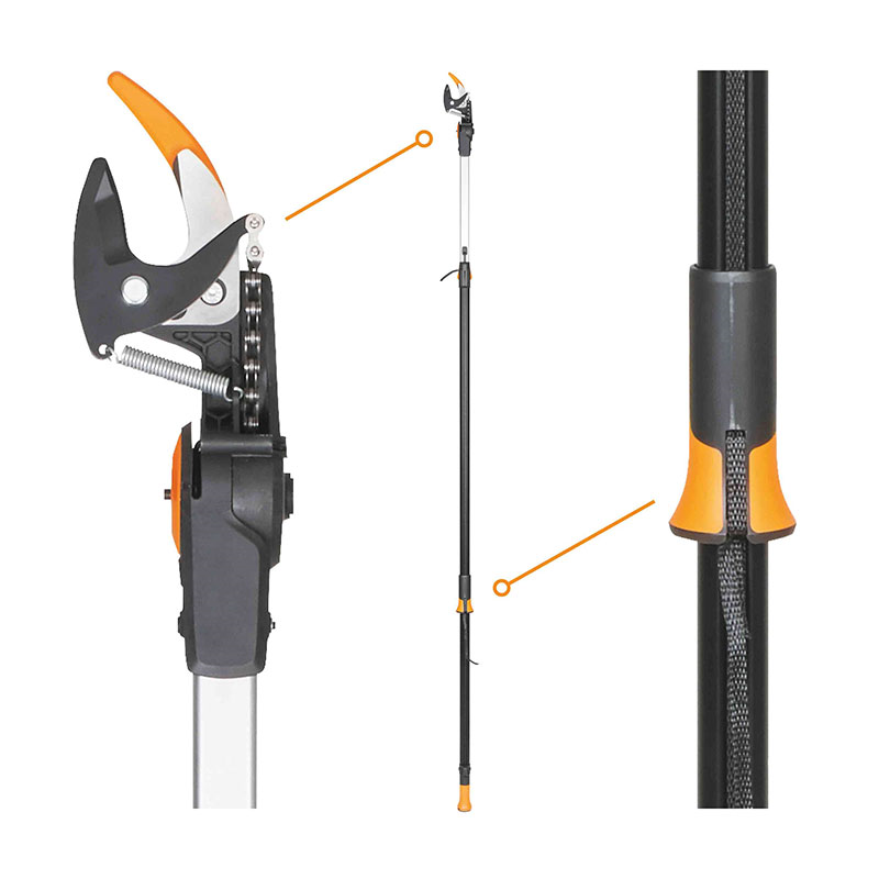 PowerGear Telescopic Tree Pruner, L230 x W11 x D7.5cm, Black and Orange-6