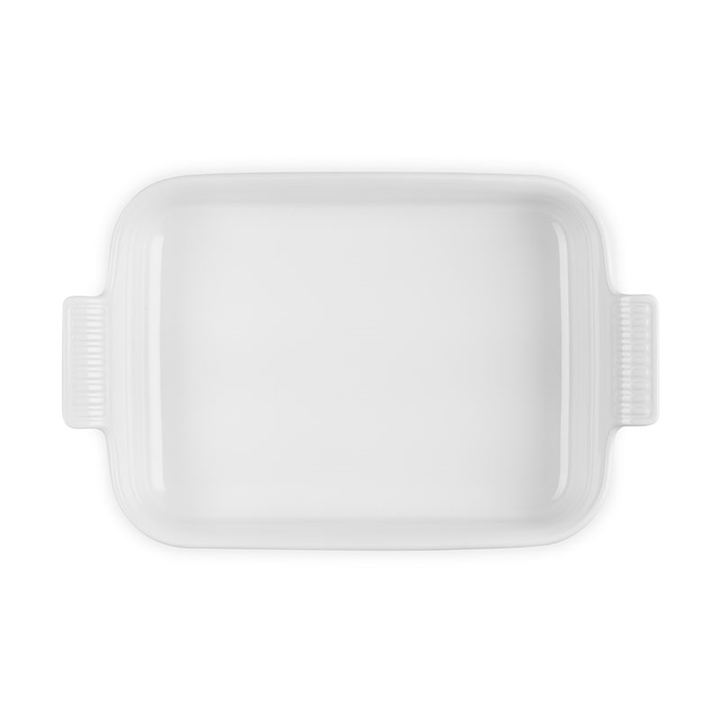 Stoneware Heritage Rectangular Dish, 32cm, White-5