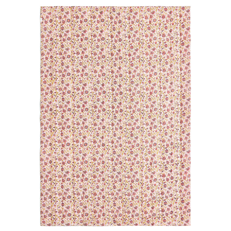 Arya Silk Reversible Quilt, 132cm x 188cm, Pink / Green-2